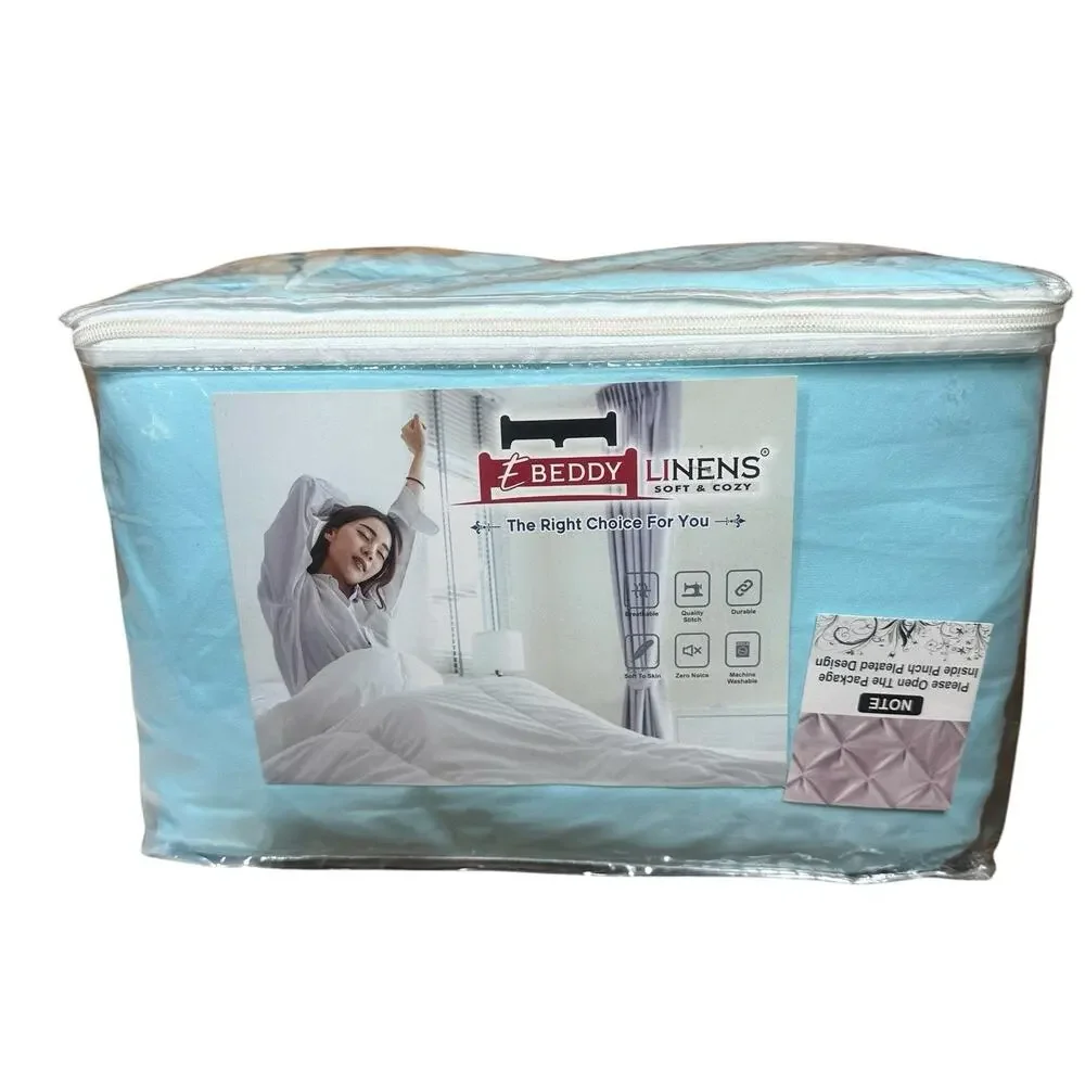 eBeddy Linens 800 TC Aqua Microfiber Duvet Bedding Set 120x120 Super King Plus